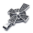 Jewelry Stainless Steel Retro Celtic Knot Cross Pendant with 50cm Chain, Ne B7V5