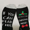 Unisex Christmas Design Socks Cotton Novelty Festive Sock One Size Dark Gray
