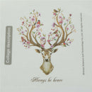 sika deer head flowers wall stickers wall decals kids home decor removable FT