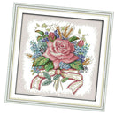 Flower Stamped Cross Stitch Kits DIY Needlework for Beginners 11CT 35x35cm
