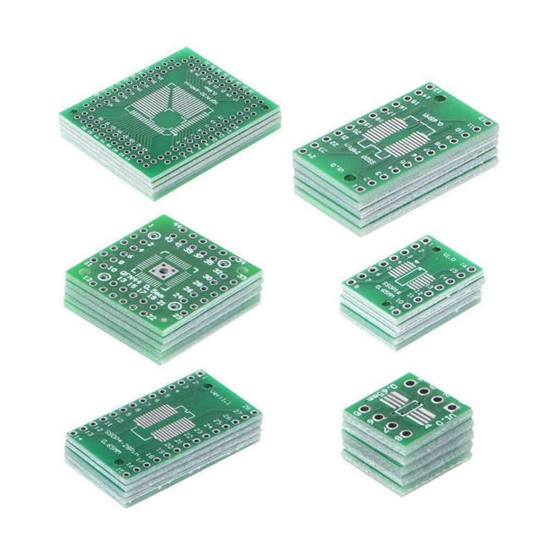 4X(30X Pcb Board Kit Smd To Dip Adapter Converter Fqfp32-100 Qfn48 Sop8 16 J6E8)