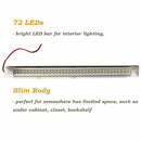 2 x 4.5W 72LED white car interior light strip indoor lamp cabin light truck