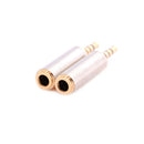 2x Headphone Converter Plug 2.5mm Male to 3.5 mm Female audio Adapter BX