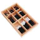 Wooden Tray 1-9 Black White Beads Bars For Kids Children Math Counting Wooden