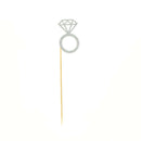 10pcs Glitter Diamond Ring Cupcake Cake Toppers Wedding Cake DecorationsVâ„–#