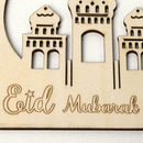 Star Sharp Corner Moon Eid Mubarak Wooden Diy Pendant Decoration Furniture E3J7