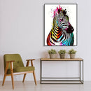 Painting By Numbers Kit DIY Color Zebra Hand Painted Canvas Oil Art Picture