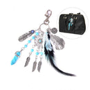 Shell Dreamcatcher Tassel Key Ring Car Bag Mini Charm Feather keychain Women  3C