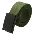 Unisex Canvas Strap Canvas Belt with Buckle (army green)