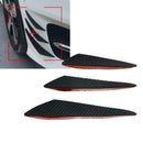 6pcs Carbon Fiber Auto Front Bumper Fins Spoiler Canards Refit Car Accessories