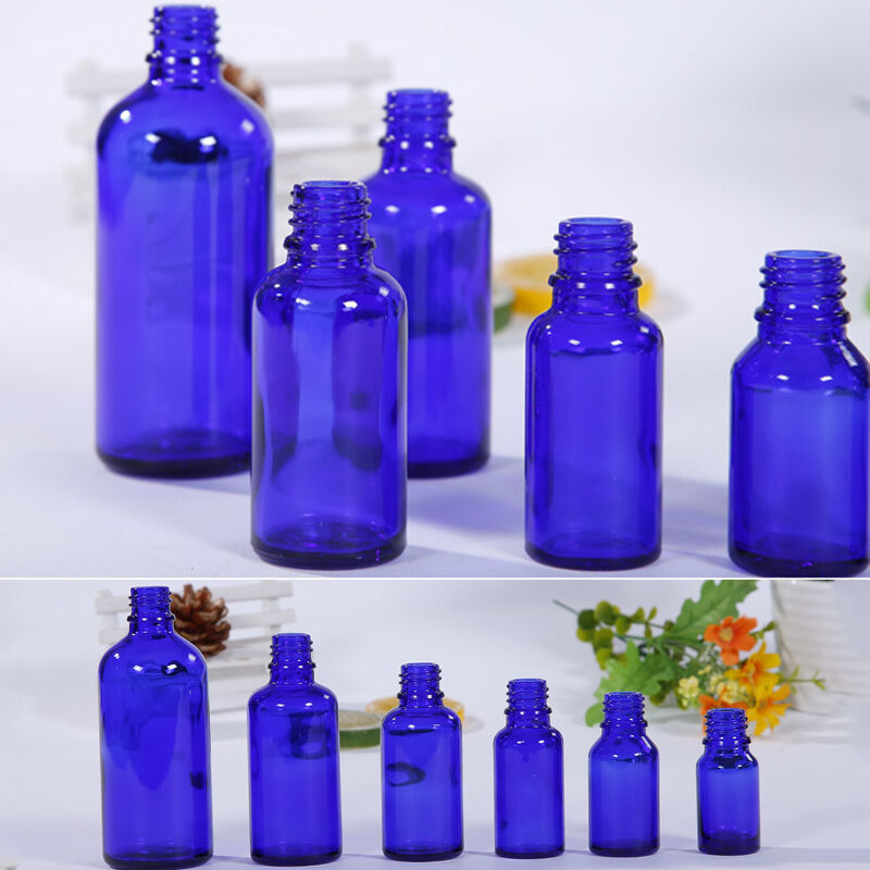 50ML Blue Glass Bottles Eye Dropper For Essential Oil Aromatherapy 1PC Pr k S6E3
