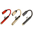 2in1 Type-C To USB-C 3.5mm Jack Aux Earphone Cable Adapter black B7N6