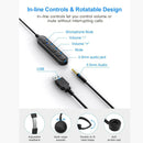 Wired Headset Stereo Headphones with Noise-Cancelling Microphone USB 3.5mm
