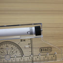 Metric Squares Angles Parallel Multi-purpose Drawing Rolling Ruler Tool P BWR