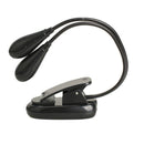 Super Dual Arm 4 LED Flexible Book Light Clip-on Music Stand Computer Lamp
