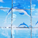 Home Decorative Kitchen Dolphins Playing In The Seagull Waterproof Wall Sti