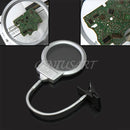 LED Illuminated Light Glass Lens 2.5/5X Magnifying Desk Table Lamp Magnifier