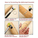 Jewelry Tool Wooden Oval Bracelet Sizing Bangle Mandrel Wire Wrapping Tool T2B7