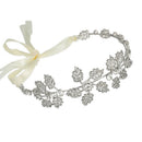 Flower Bridal Headpiece Rhinestone Leaf Wedding Headband Tiara Jewelry Handm ME