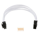 PC 8-pin(4+4pin) CPU Sleeved Extender Cable Power Extension Wire White (30cm)