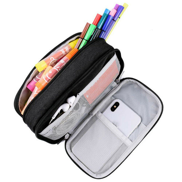 Pencil Case, Large Capacity Pencil Cases Pen Bag Pouch Holder Travel Cosmet Y2G1