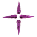 4x Aluminum Long Spike Wheel Tire Valve Stem Car Truck Air Caps Covers Purple