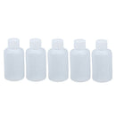 60ml Clear Plastic Cylinder Shaped Chemical Agent Bottle 5 Pcs J4G8