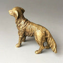 China Pure Brass Prosperous Wealth Dog Small Statue Solid Brass Dog Hand Pi