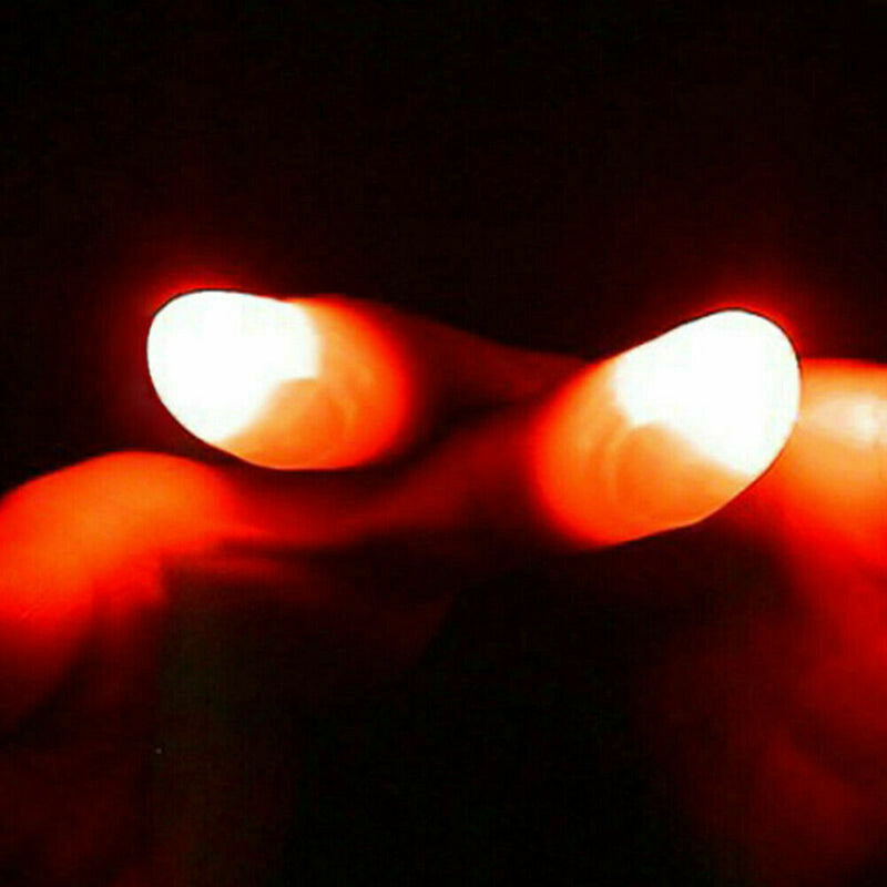1Pair LED Finger Thumb Light Magic Trick Party Bar Flashlight Magic Gift Novelty