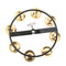 Drum Set Hi-hat Tambourine with Single Row Steel Jingles for Kids KTV Favor