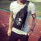 Music Crossbody Bag For Men Usb Charging Shoulder Bag Waterproof Oxford Mal U5L5