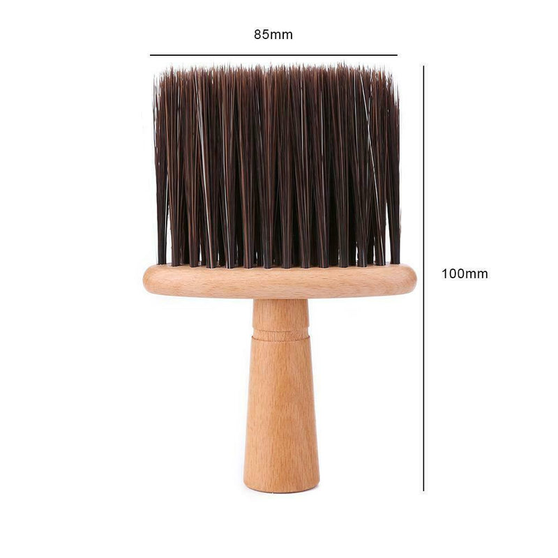Neck Face Duster Brushes Barber Salon Cutting Hair Clean Hairbrush (Brown) A