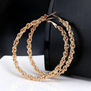 Women's Weave Twist Round Circle Sleeper Hoop Earrings Ear Jewelry Gift