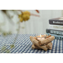 Handmade Rustic Wooden Tealight Candle Holder Succulent Planter Centerpiece