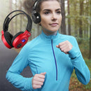 Foldable Wireless Headset, Sports Headphones Supports FM Radio,TF Card, Aux, LCD