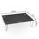 Shine Trip Outdoor Camp Furniture Ultralight Picnic Folding Table (Black) A