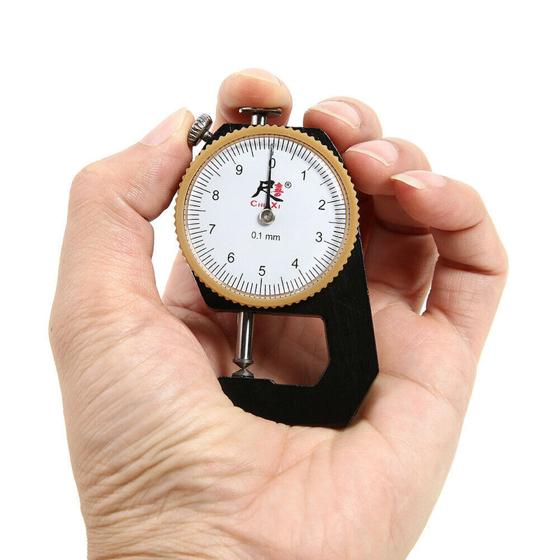 0-10mm 0.1mm Dial Steel Thickness Gauge Meter Tester Caliper (Tip Head)