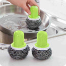 1X(Steel Ball Brush Cleaning Brush Strong Decontamination Cleaning Brush Sc