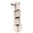 4Pcs Whiskey Wine Beer Stones 440C Stainless Steel Cooler Stone Whiskey Roc J9L6