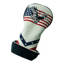 Golf Woods Headcover 460cc PU Leather Case Golf US Flag Putter Cover USA Party