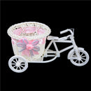 Romantic Tricycle Designed Rattan Flower Basket Vase Props Wedding Home Decor Gw