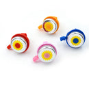1Pcs bike bicycle bell ring round flower plastic metal sound alarm  3c