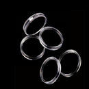 10X19mm Clear Round Cases Coin Storage Capsules Holder Round Plastic Reusable  Z