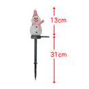 LED Solar Snowman Spike Light In-Ground Garden Lawn Path Lamp (B Pink) A