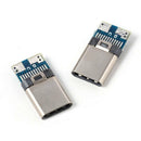 6* USB 3.1 Type C Male DIY Solder Cable Plug Connector Socket Attached PC Board