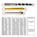 Masonry Drill Bit, 16Pcs Tungsten Hard Alloy Tile Drill Bits Set Installer