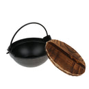 Portable Shallow Mouth Camping Hanging Pot Outdoor Cooking Cookware 18cm