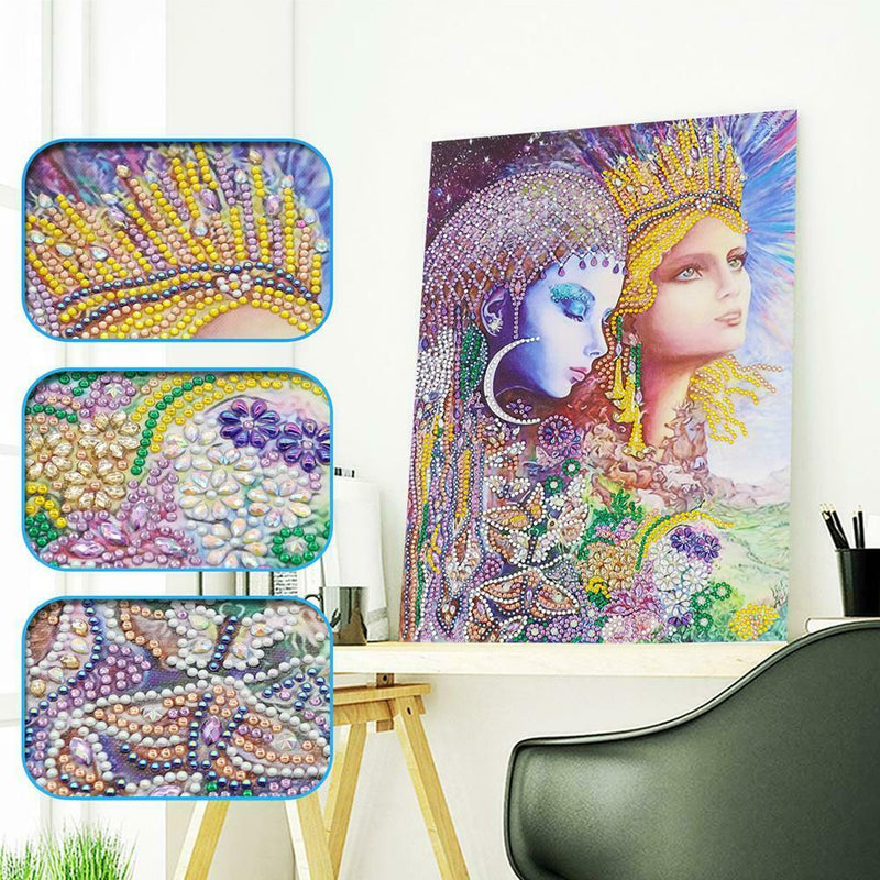 5D DIY Special Shaped Diamond Painting Beauty Cross Stitch Mosaic Kit Decor