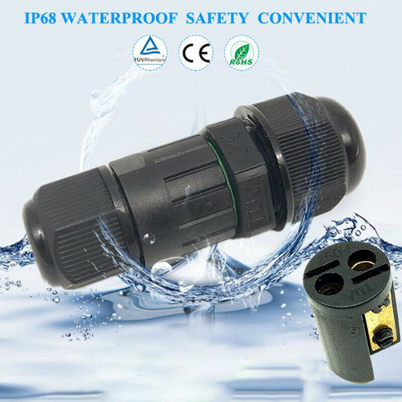 2Pin Mini Core Joint Outdoor IP68 Waterproof Electrical Cable Wire Connector Bj