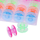 25pcs Spool Bobbins Sewing Machine Bobbin Case Organizer Storage Colorful
